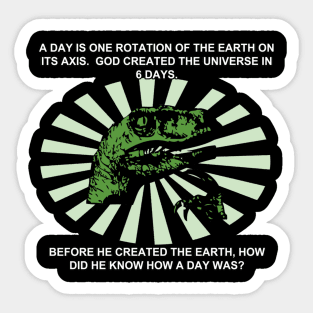 Philosoraptor earth and god Sticker